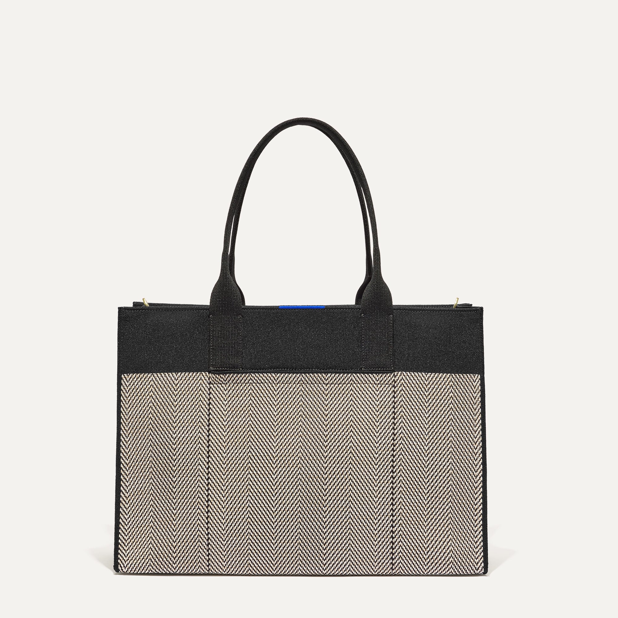 The Classic Tote - Black Herringbone