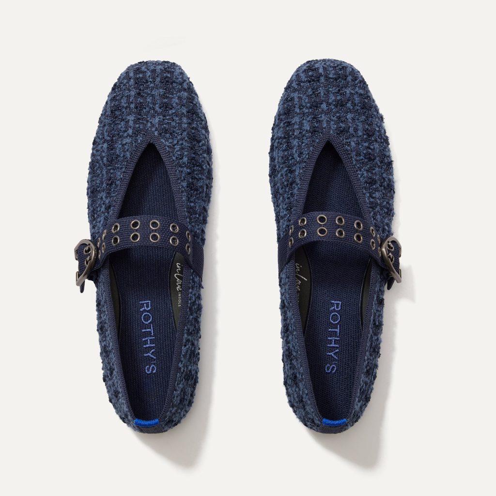 The Max Buckle Mary Jane - Blue Tweed